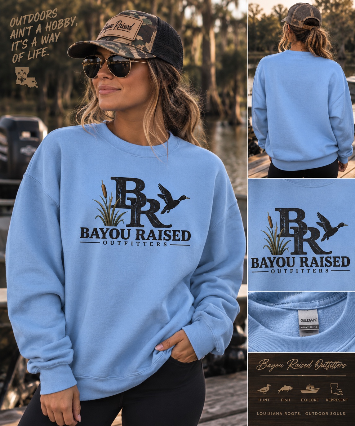 Bayou Raised Logo Sweatshirt